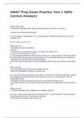 GMAT Prep Exam Practice Test 1- 100&percnt; Correct Answers