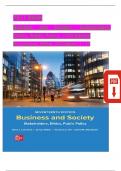 TEST BANK for Business and Society 17th Edition by Lawrence & Weber&comma; ISBN&colon; 9781265079246&comma; All 19 Chapters Covered&comma; Verified Latest Edition