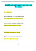 NCLEX Safety Questions and Answers  Graded A&plus;