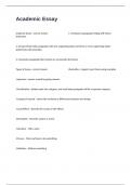 Academic Essay Pre-course Study Guide &lpar;Latest 2024&vert;2025&rpar; Actual Questions And Answers 100&percnt; Correct&period;