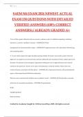SAEM M4 EXAM 2024 NEWEST ACTUAL EXAM 150 QUESTIONS WITH DETAILED VERIFIED ANSWERS &lpar;100&percnt; CORRECT ANSWERS&rpar; &sol; ALREADY GRADED A&plus;