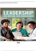 TEST BANK Leadership and Nursing Care Management &lpar;7TH&rpar; by Diane Huber&semi; M&period; Lindell Joseph
