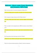 Walmart - Storm water Exam Questions  and Answers 100&percnt; Pass