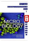 TEST BANK for Microbiology&colon; An Evolving Science 6th Edition by Slonczewski & Foster&semi; ISBN&colon; 9781324033523&comma; All 28 Chapters Covered&comma; Verified Latest Edition