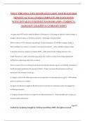 WEST VIRGINIA LIFE INSURANCE LAWS AND RULES 2024 NEWEST ACTUAL EXAM COMPLETE 250 QUESTIONS WITH DETAILED VERIFIED ANSWERS &lpar;100&percnt; CORRECT&rpar; &sol;ALREADY GRADED A&plus; &sol;&sol; BRAND NEW&excl;&excl;