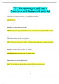 TCU Microbiology Lab Exam 1 Questions and Answers Graded A&plus;