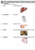 CIBTAC ANATOMY AND PHYSIOLOGY NEWEST 2024 ACTUAL EXAM COMLETE 118 QUESTIONS ND CORRECT DETAILED ANSWERS &lpar;VERIFIED  ANSWERS&rpar;