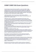 CWNP CWDP-304 Exam Questions with Accurate Answers 2024