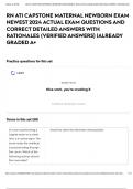 RN ATI CAPSTONE MATERNAL NEWBORN EXAM NEWEST 2024 ACTUAL EXAM QUESTIONS AND CORRECT DETAILED ANSWERS WITH RATIONALES &lpar;VERIFIED ANSWERS&rpar; &vert;ALREADY GRADED A&plus;