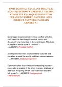 SPMT 262 FINAL EXAM AND PRACTICE  EXAM QUESTIONS CURRENTLY TESTING  COMPLETE EXAM QUESTIONS WITH  DETAILED VERIFIED ANSWERS &lpar;100&percnt;  CORRECT ANSWERS&rpar; &sol;ALREADY  GRADED A&plus;
