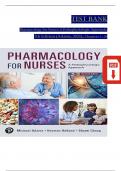 TEST BANK FOR ADAM&rsquo;S PHARMACOLOGY FOR NURSES&colon; A PATHOPHYSIOLOGIC APPROACH&comma; &vert;7TH EDITION &vert; ALL CHAPTERS &vert; UPDATED 2024