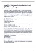 Certified Wireless Design Professional &lpar;CWDP-304&rpar; Dumps Questions with Solutions