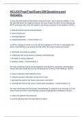 NCLEX Prep Final Exam 208 Questions and Answers&period;