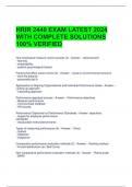 HRIR 2440 EXAM LATEST 2024 WITH COMPLETE SOLUTIONS 100&percnt; VERIFIED