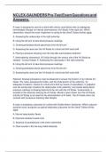 NCLEX-SAUNDERS Pre-Test Exam Questions and Answers&period;