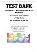 Test Bank for Community & Public Health Nursing&colon; Evidence for Practice 3rd Edition by Rosanna DeMarco & Judith Healey-Walsh &comma; ISBN&colon; 9781975111694 &vert;Chapter 1-25&vert; Guide A&plus;