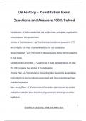 US CONTITUTION EXAM PACKAGE DEAL QUESTIONS AND  ANSWERS 100&percnt; SOLVED &vert; ALREADY GRADED A&plus; &vert; GUARANTEED SUCCESS
