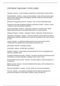 COPYRIGHT LAW EXAM 1 STUDY GUIDE