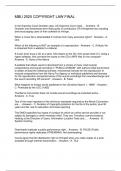 MBU 2520 COPYRIGHT LAW FINAL