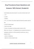 Xray Procedures Exam Questions and Answers 100&percnt; Solved &vert; Graded A&plus;