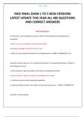 PADI FINAL EXAM 1 TO 5 NEW VERSIONS LATEST UPDATE THIS YEAR ALL 400 QUESTIONS AND CORRECT ANSWERS