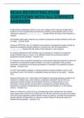 NCAA RECRUITING EXAM QUESTIONS WITH ALL CORRECT ANSWERS 