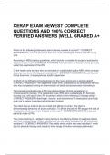 CERAP EXAM NEWEST COMPLETE QUESTIONS AND 100&percnt; CORRECT VERIFIED ANSWERS &vert;WELL GRADED A&plus;