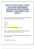 NURS 617&sol; NURS617 EXAM 1 &vert; NEWEST  ACTUAL EXAM COMPREHENSIVE  QUESTIONS AND VERIFIED ANSWERS  GRADED A&plus; &vert; 100&percnt; CORRECT &vert; 2024  UPDATE&excl;&excl;