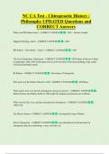 NC CA Test - Chiropractic History &sol;  Philosophy UPDATED Questions and  CORRECT Answers