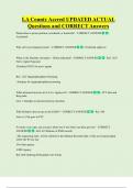 LA county Bundled Exam Questions and CORRECT Answers