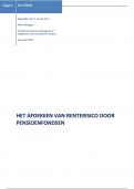 HET AFDEKKEN VAN RENTERISICO DOOR PENSIOENFONDSEN Paper &lpar;cijfer 9&comma;5 en genomineerd&rpar;