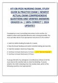 ATI OB-PEDS NURSING EXAM&comma; STUDY GUIDE & PRACTICE EXAM &vert; NEWEST  ACTUAL EXAM COMPREHENSIVE  QUESTIONS AND VERIFIED ANSWERS  GRADED A&plus; &vert; 100&percnt; CORRECT &vert; 2024  UPDATE&excl;&excl;