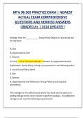 MTA 98-365 PRACTICE EXAM &vert; NEWEST  ACTUAL EXAM COMPREHENSIVE  QUESTIONS AND VERIFIED ANSWERS  GRADED A&plus; &vert; 2024 UPDATE&excl;&excl;