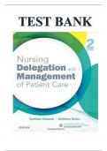 TEST BANK For Nursing Delegation and Management of Patient Care&comma; 3rd Edition by Motacki &vert; Verified Chapters 1 - 21 &vert; Complete Newest Version