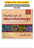 COMPLETE TEST BANK&colon;  BOC MICROBIOLOGY 6TH EDITION GRADED A&plus;&vert;QUESTIONS with CORRECT ANSWERS 2024&vert; 100&percnt; PASS&period;