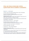 PHIL 101 FINAL EXAM JMU YATES QUESTIONS WITH CORRECT ANSWERS