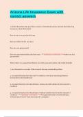 Arizona Life Insurance Exam with correct answers