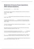 BUQ End of Course Exam Questions With Solved Solutions&period;
