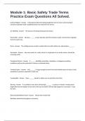 Module 1&colon; Basic Safety Trade Terms Practice Exam Questions All Solved&period;