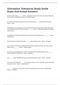 Orientation Tolerances Study Guide Exam And Actual Answers&period;