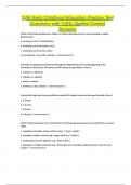 OAE Early Childhood Education Practice Test Questions with 100&percnt; Verified Correct Answers