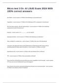 Micro test 3 Dr&period; Al LSUE Exam 2024 With 100&percnt; correct answers