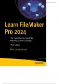 Learn FileMaker Pro 2024&colon; The Comprehensive Guide to Building Custom Databases Third Edition