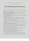 ANAT 380 Exam Questions And Answers