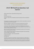 ANAT 380 Final Exam Questions And Answers