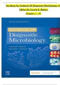 Test Bank For Textbook Of Diagnostic Microbiology 6th Edition By Connie R&period; Mahon  Chapters 1 - 41