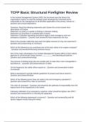 TCFP Basic Structural Firefighter Review Exam Questions and Answers