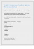 NUR2474 PHARMACOLOGY FINAL EXAM QUESTIONS WITH CORRECT ANSWERS