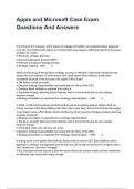 Apple and Microsoft Case Exam Questions And Answers