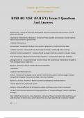 BMB 401 MSU &lpar;FOLEY&rpar; Exam 1 Questions And Answers